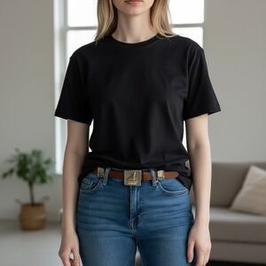 Vintage Silver Nautical Buckle Brown Leather Belt